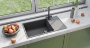 Кухонная мойка Ulgran Quartz Prima 860-08 Космос искусственный камень (литьевой мрамор) встраиваемый