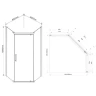 Душевой уголок Vincea Stresa 90x90 VSP-1S900CH профиль Хром стекло шиншилла