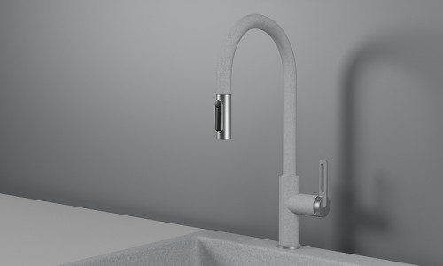 Смеситель для кухни Granula 8168 цвет Базальт