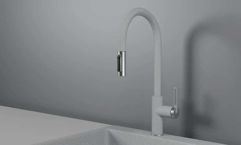 Смеситель для кухни Granula 8168 цвет Базальт