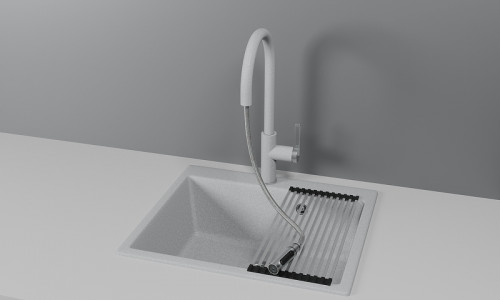 Смеситель для кухни Granula 8168 цвет Базальт