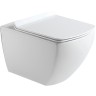 Унитаз Black&White Universe W-726 726W00 подвесной с сиденьем Микролифт фарфор подвесной