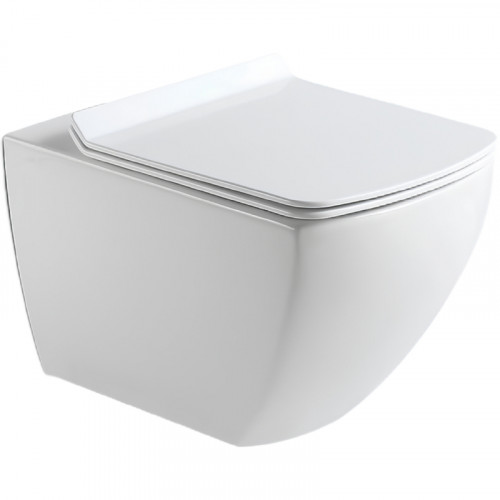 Унитаз Black&amp;White Universe W-726 726W00 подвесной с сиденьем Микролифт фарфор подвесной