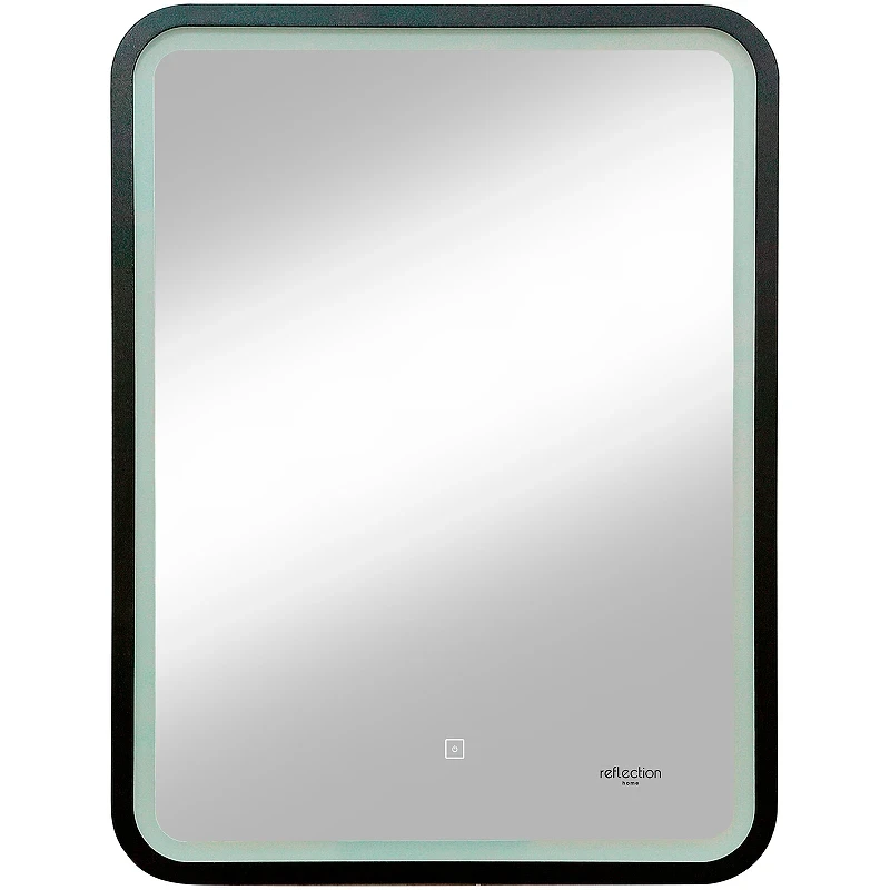 Зеркало Reflection Happy 600х800 RF4919HP с подсветкой Черное с сенсорным выключателем и диммером МДФ / ЛДСП, стекло