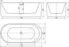 Акриловая ванна Sancos Fiori 170x80 FB04 без гидромассажа