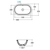 Раковина Globo Forty3 60 SC043.BI*0 Белая фарфор встраиваемый