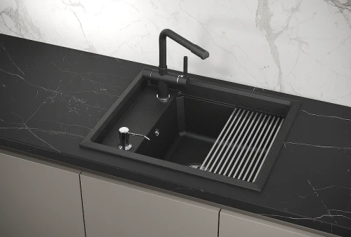 Кухонная мойка Granula Kitchen Space 60 6004 цвет Черный