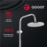 Душевая система Agger Thermo A2492200 с термостатом Хром латунь на стену