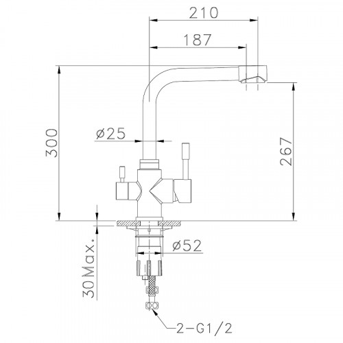 Смеситель для кухни Lemark Expert LM5061S Нержавеющая сталь нержавеющая сталь