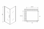 Душевой уголок Abber Sonnenstrand 60x90 AG04060-S90 профиль Хром стекло прозрачное