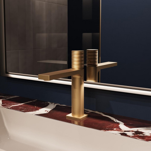 Смеситель для раковины Vincea Domus VBF-5DM01BG цвет Брашированное золото