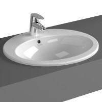 Раковина Vitra S20 53 5468B003-0001 Белая фарфор полувстраиваемая