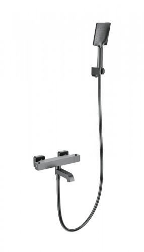 Смеситель для ванны Wonzon &amp; Woghand Stay WW-B2026-A1-BGG с термостатом цвет Темный графит