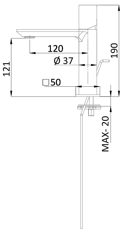 Смеситель для раковины Remer Edge EG710BG цвет Золото брашированное