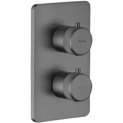 Смеситель для душа Allen Brau Priority 5.31314-MG с термостатом Графит брашированный латунь встраиваемый
