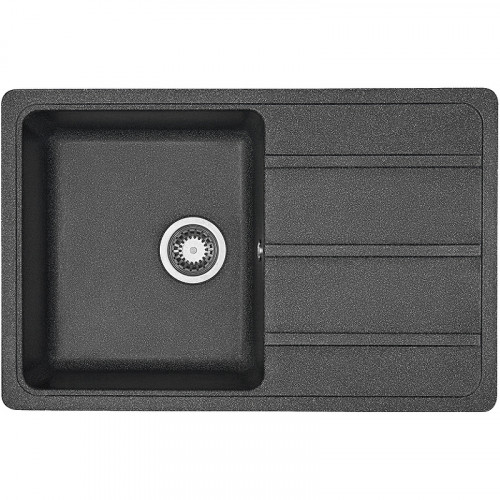 Кухонная мойка Aquaton Аманда 78 1A712832AD210 Графит искусственный камень (литьевой мрамор) встраиваемый
