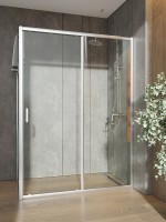 Душевой уголок Orange 140x80 E23-14080TCR профиль Хром стекло прозрачное
