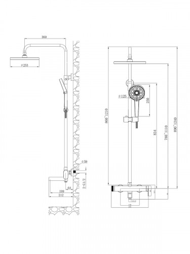 Душевая система Agger Sweet A2793300 цвет Хром