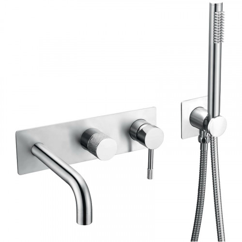 Смеситель для ванны Boheme Uno 464-3-CR Хром латунь встраиваемый