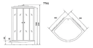 Душевая кабина Niagara Luxe 90x90 NG-7701W без гидромассажа