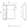Зеркало со шкафом Volna Adel 60 L zsADEL60.L-01 с подсветкой Белое