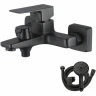 Смеситель для ванны WesnaArt Narcis NAR06-310BL-25201 Черный матовый латунь на стену