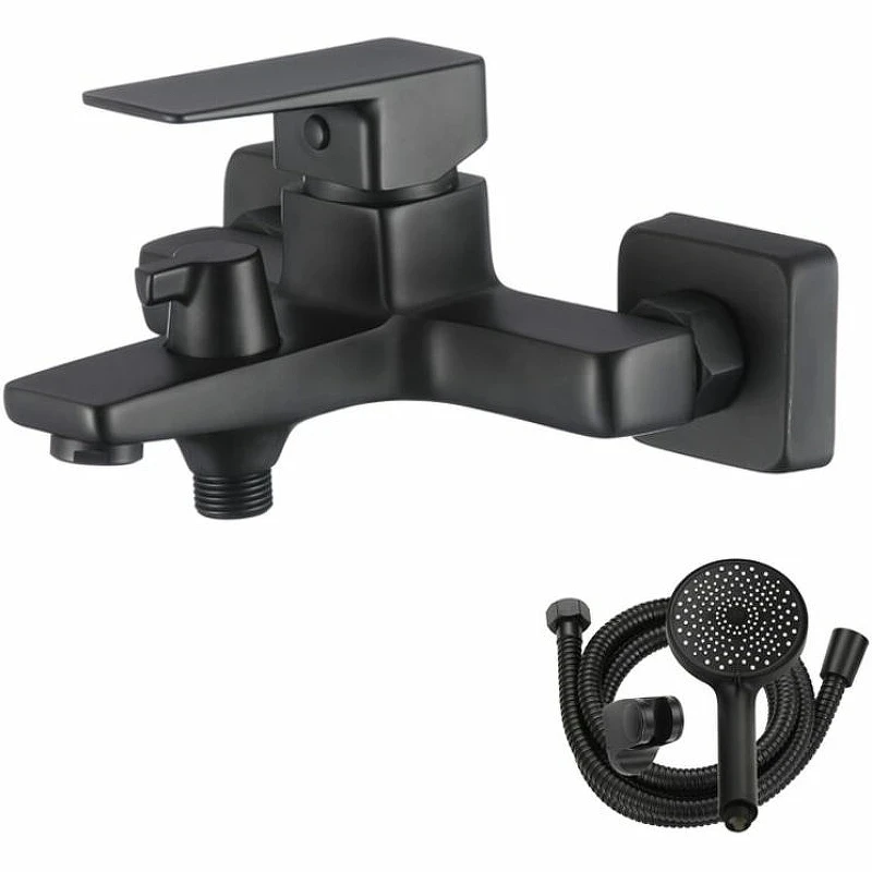 Смеситель для ванны WesnaArt Narcis NAR06-310BL-25201 Черный матовый латунь на стену