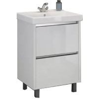 Тумба с раковиной Comforty Дублин 60 00004137134 Белый глянец МДФ / ЛДСП