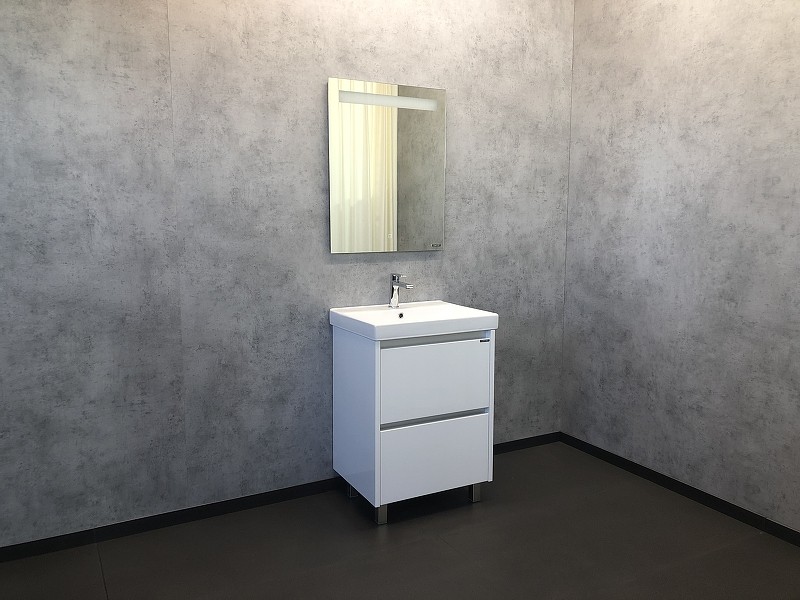 Тумба с раковиной Comforty Дублин 60 00004137134 Белый глянец МДФ / ЛДСП