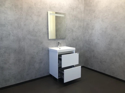 Тумба с раковиной Comforty Дублин 60 00004137134 Белый глянец МДФ / ЛДСП