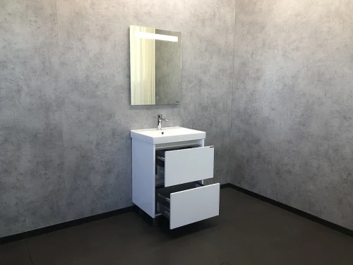 Тумба с раковиной Comforty Дублин 60 00004137134 Белый глянец МДФ / ЛДСП