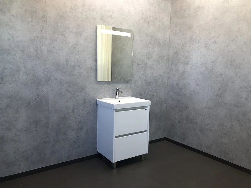 Тумба с раковиной Comforty Дублин 60 00004137134 Белый глянец МДФ / ЛДСП