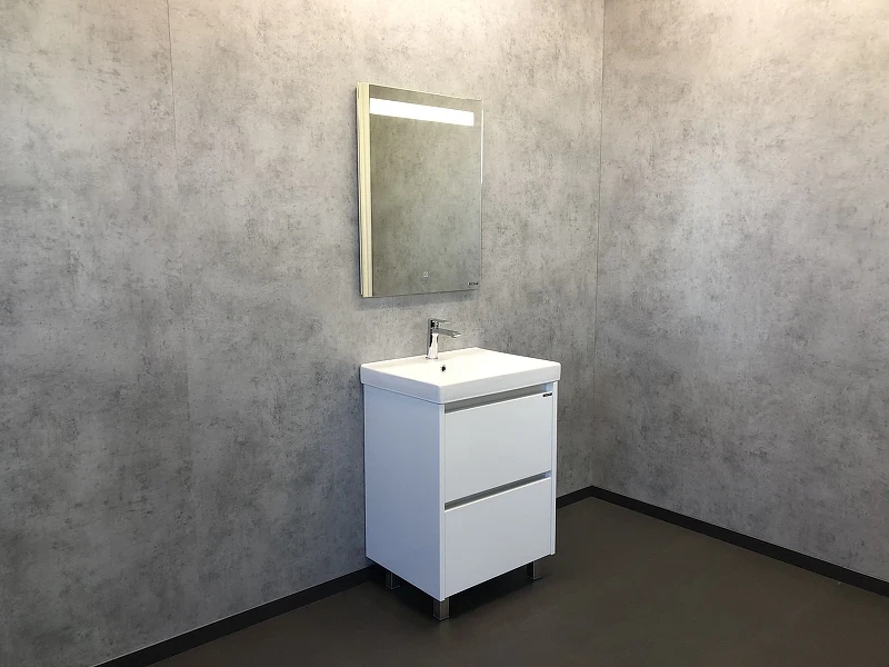 Тумба с раковиной Comforty Дублин 60 00004137134 Белый глянец МДФ / ЛДСП