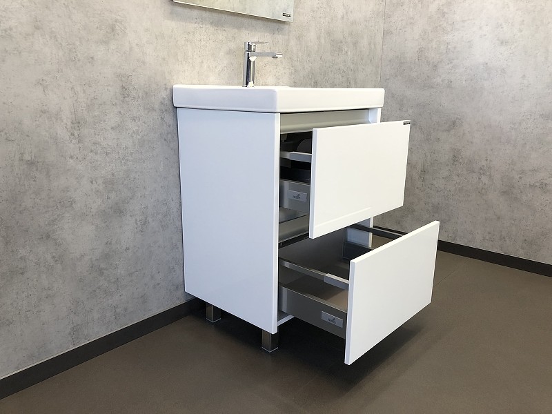 Тумба с раковиной Comforty Дублин 60 00004137134 Белый глянец МДФ / ЛДСП