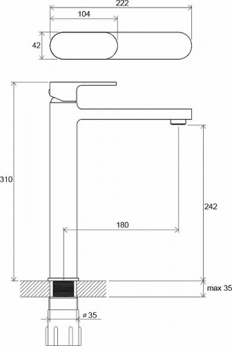 Смеситель для раковины Ravak Chrome CR 015.00 X070100 Хром латунь