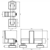 Смеситель для душа Omnires Parma PM7440IN Инокс на стену