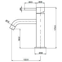 Смеситель для раковины AQUAme Siena AQM6210GM Оружейный металл латунь