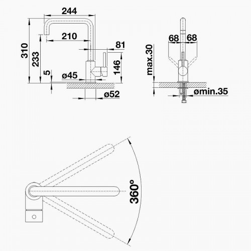 Смеситель для кухни Blanco Mili Silgranit 523107 цвет Белый
