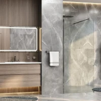 Душевая перегородка WasserKRAFT Rur 110 30W46 профиль цвет Хром стекло прозрачное