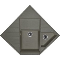 Кухонная мойка Florentina Бомбей-900 20.375.J0900.102 Черная искусственный камень (литьевой мрамор) встраиваемый
