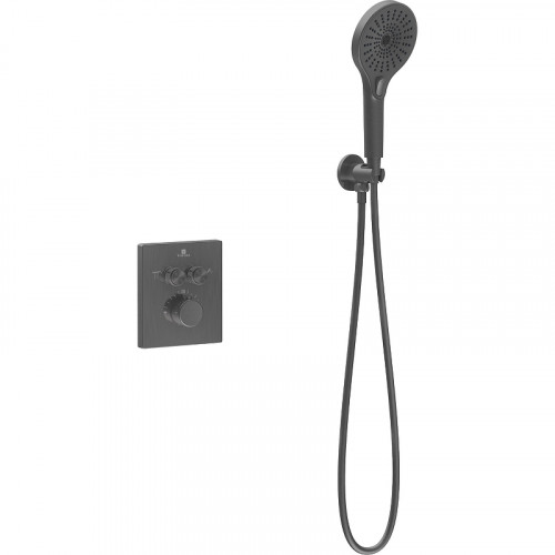 Душевая система Vincea Inspire VSFW-3I21MT5GM с термостатом Вороненая сталь латунь встраиваемый