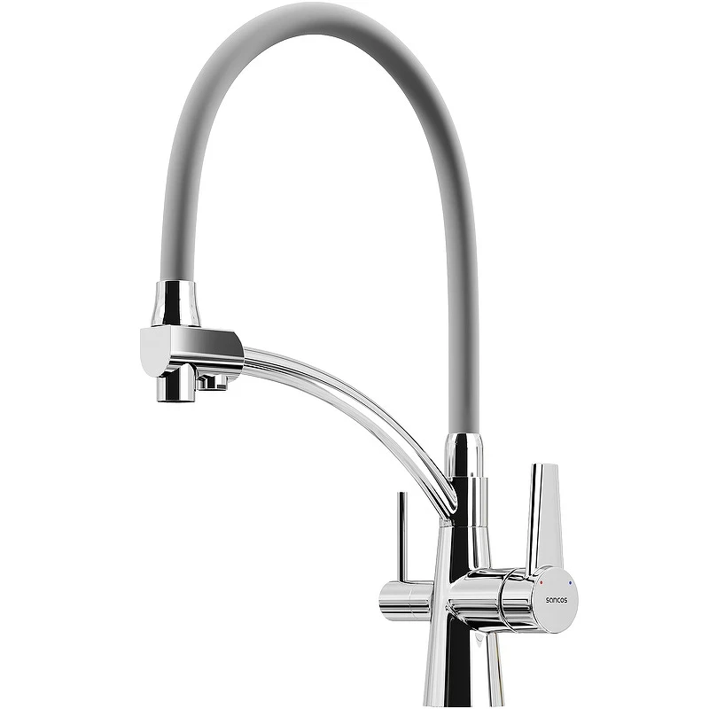 Смеситель для кухни Sancos Eri SC4001CH Хром Серый латунь