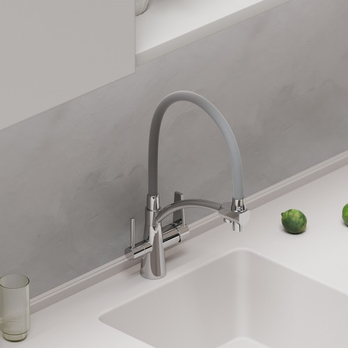 Смеситель для кухни Sancos Eri SC4001CH Хром Серый латунь