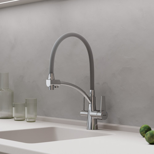 Смеситель для кухни Sancos Eri SC4001CH Хром Серый латунь