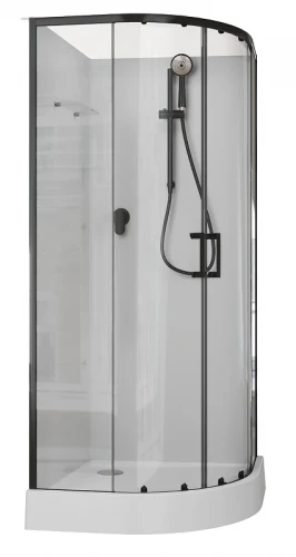 Душевая кабина Aquanet Passion EVO R Black 90х90 267256 без гидромассажа