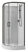 Душевая кабина Aquanet Passion EVO R Black 90х90 267256 без гидромассажа
