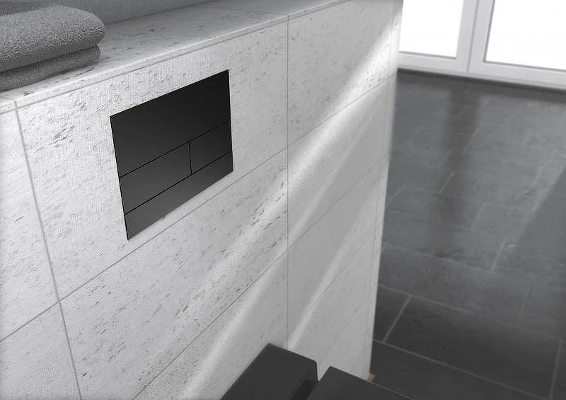 Клавиша смыва Tece Square II 9240846 (9240836) для унитаза PVD Brushed Black Chrome