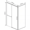 Душевой уголок Vincea Slim Soft 100x80 VSR-1SS8010CL профиль Хром стекло прозрачное