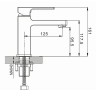 Смеситель для раковины Rose R10T R1001T-1 Оружейная сталь латунь