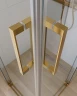 Душевой уголок Cezares Slider 110x110 SLIDER-A-2-100/110-C-BORO профиль Брашированное золото стекло прозрачное